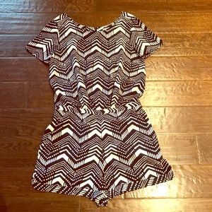J.Crew Navy ZigZag Romper